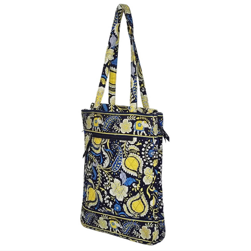 Vera Bradley New Ellie Blue Laptop Travel Tote Shoulder Bag Retired Print